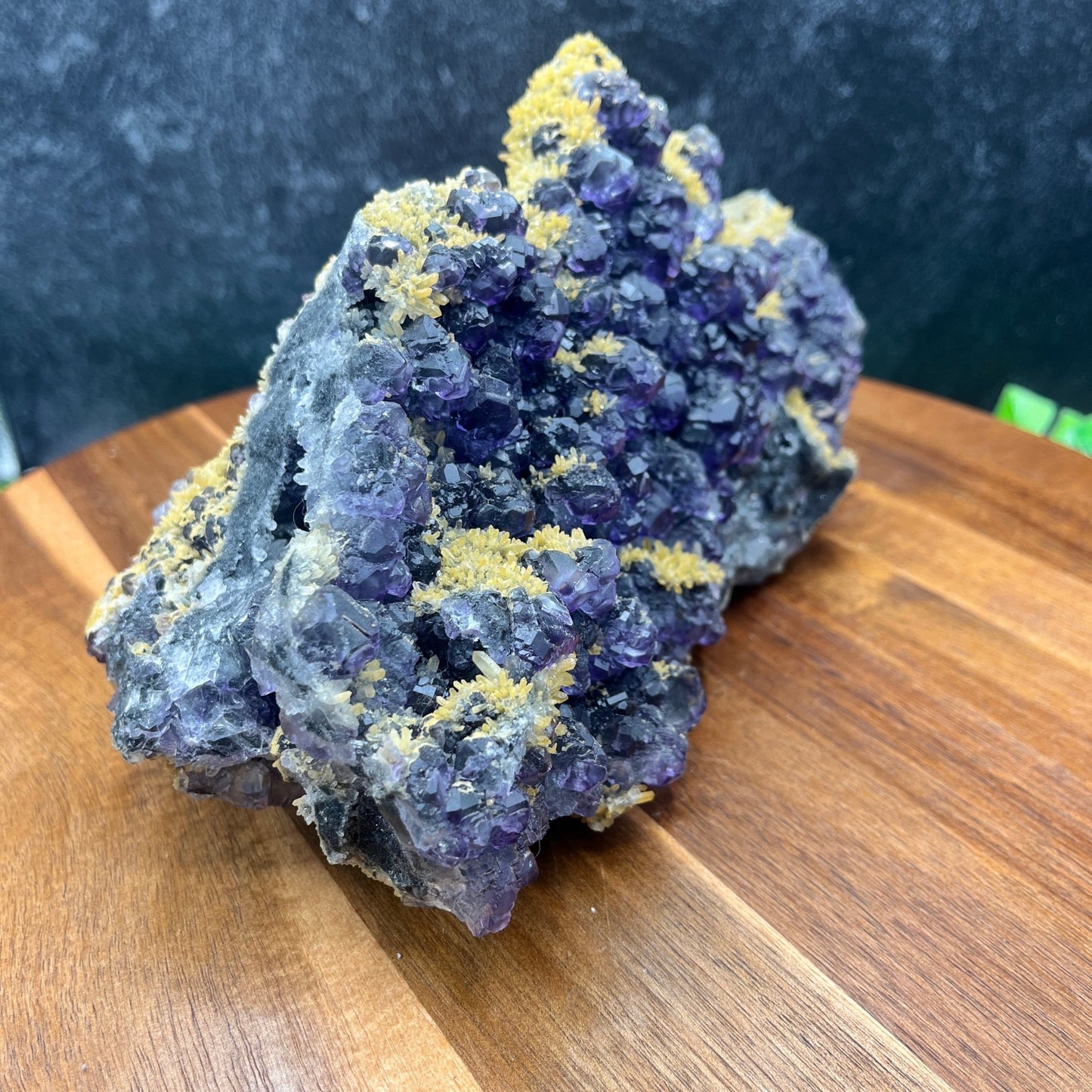 Rare Mimetite on Purple Fluorite Specimen - Sage & Magic