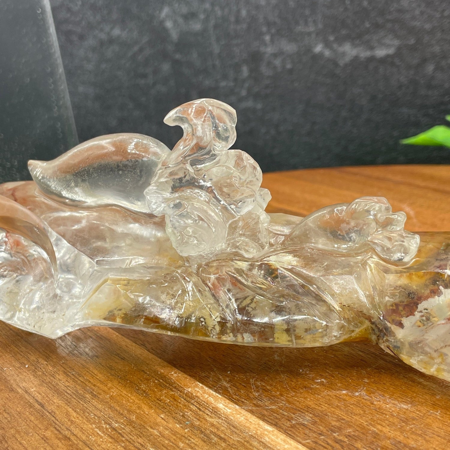 Rare Rabbit and Carrot Clear Quartz Carving - Sage & Magic