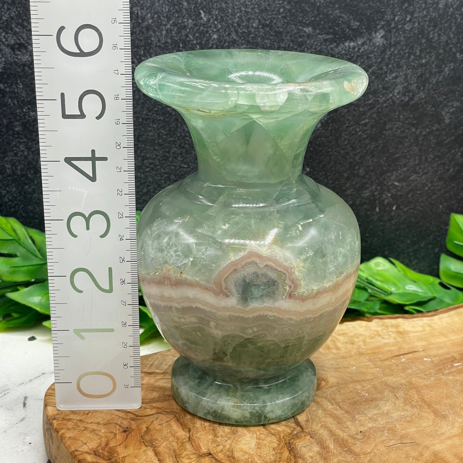 Rare Unique Green Fluorite Vase - Sage & Magic