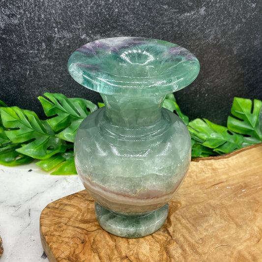 Rare Unique Green Fluorite Vase - Sage & Magic