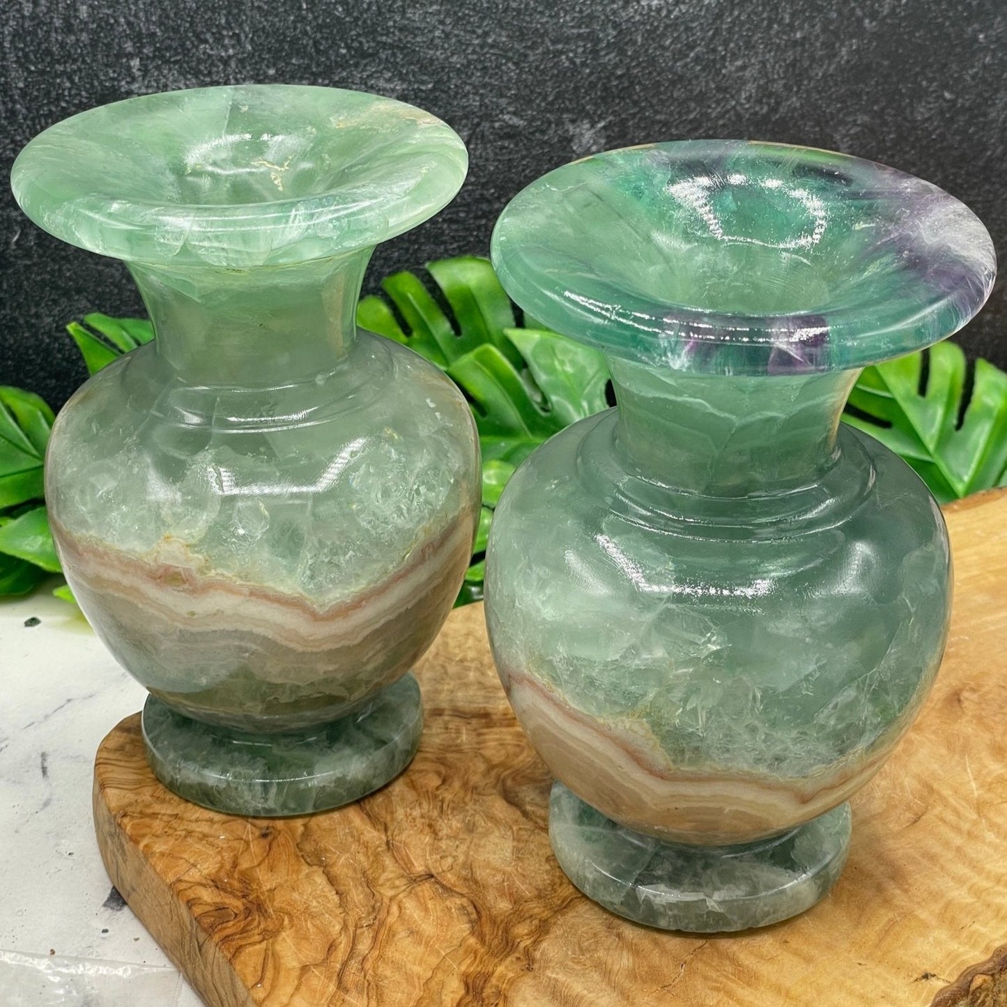 Rare Unique Green Fluorite Vase - Sage & Magic