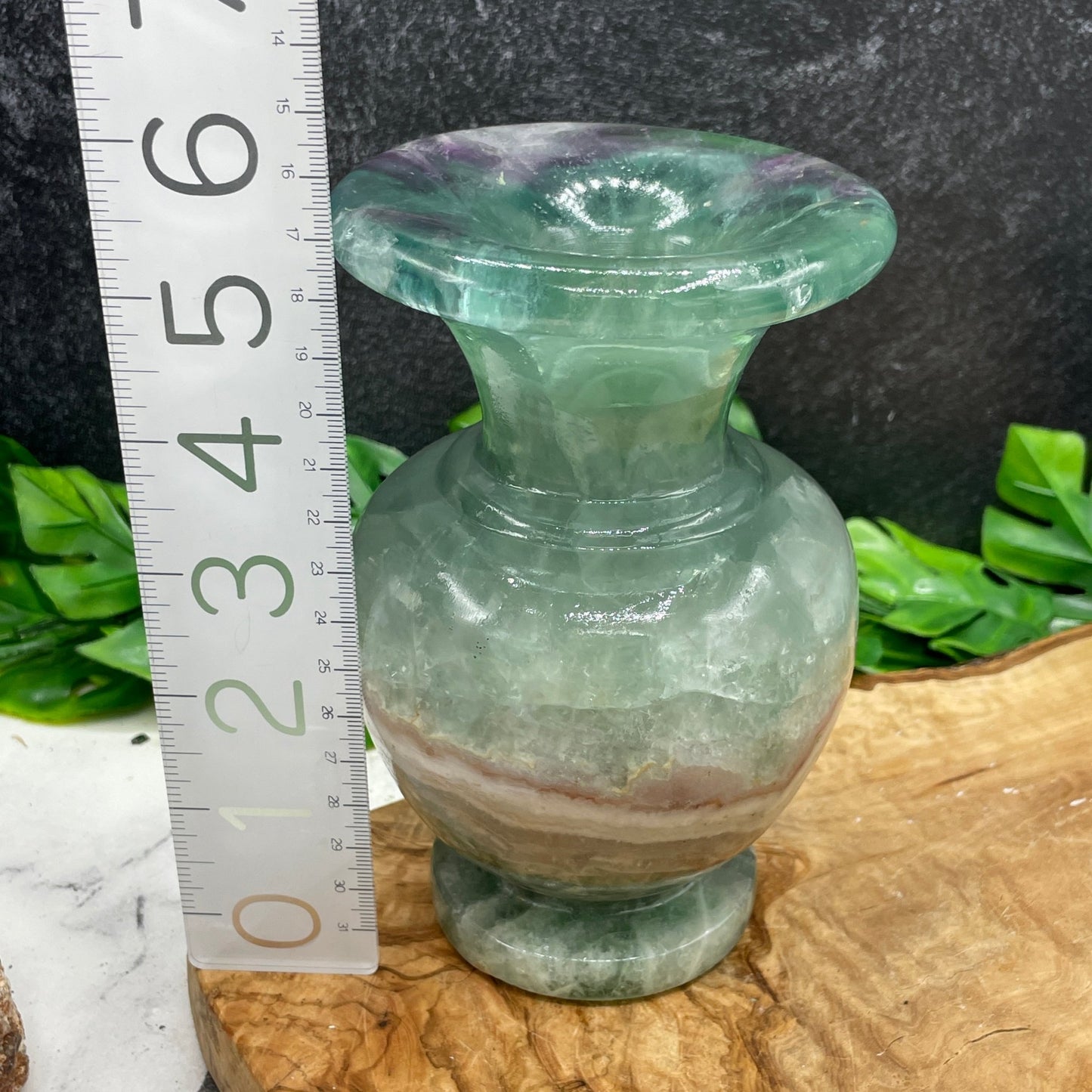 Rare Unique Green Fluorite Vase - Sage & Magic