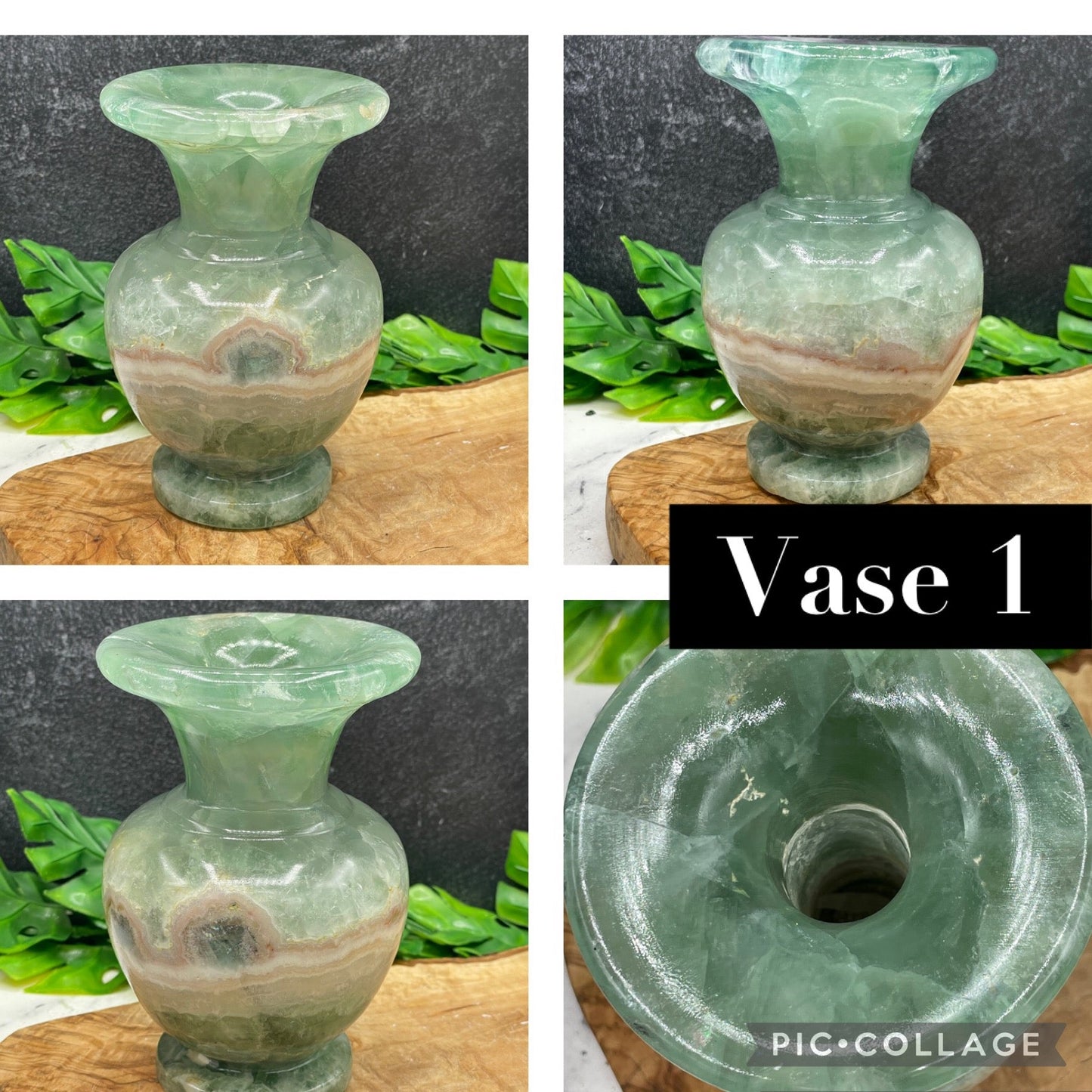 Rare Unique Green Fluorite Vase - Sage & Magic