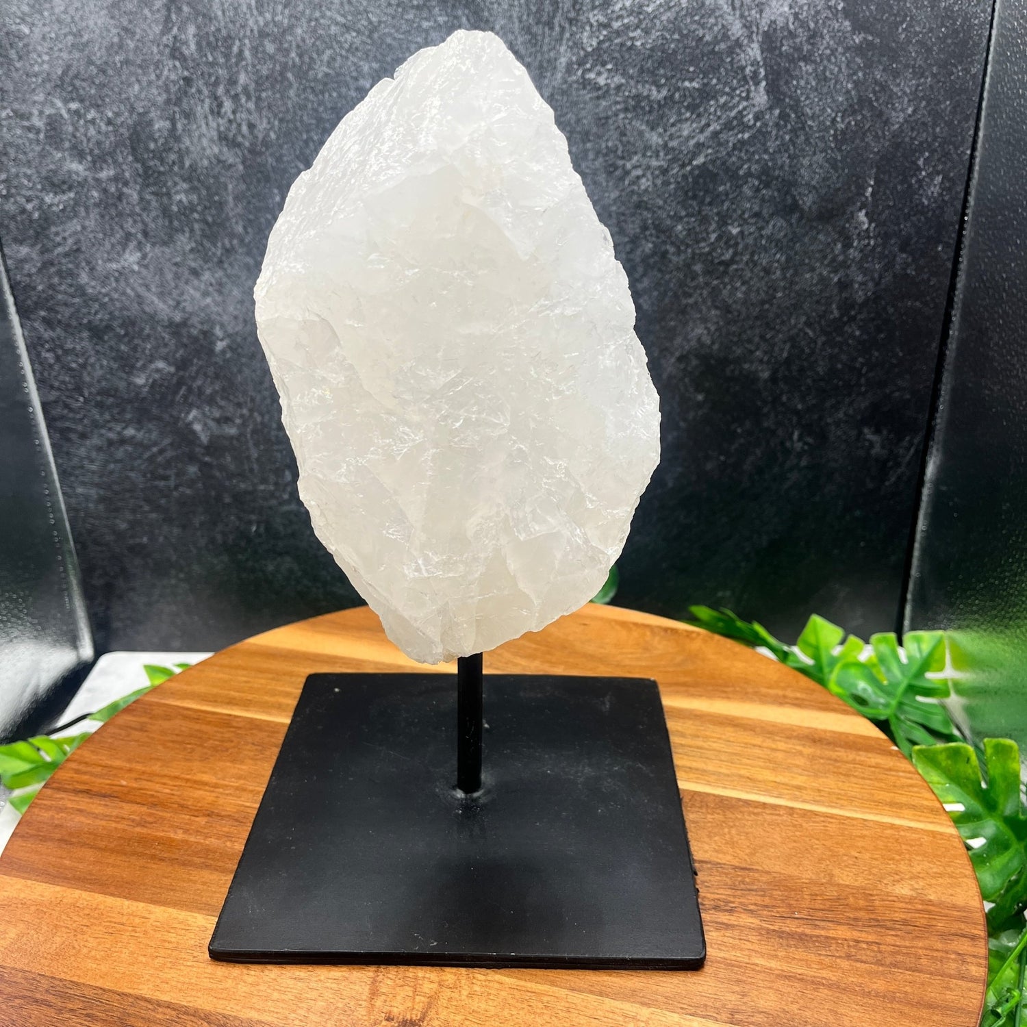 Raw Clear Quartz Chunk on Stand - Sage & Magic