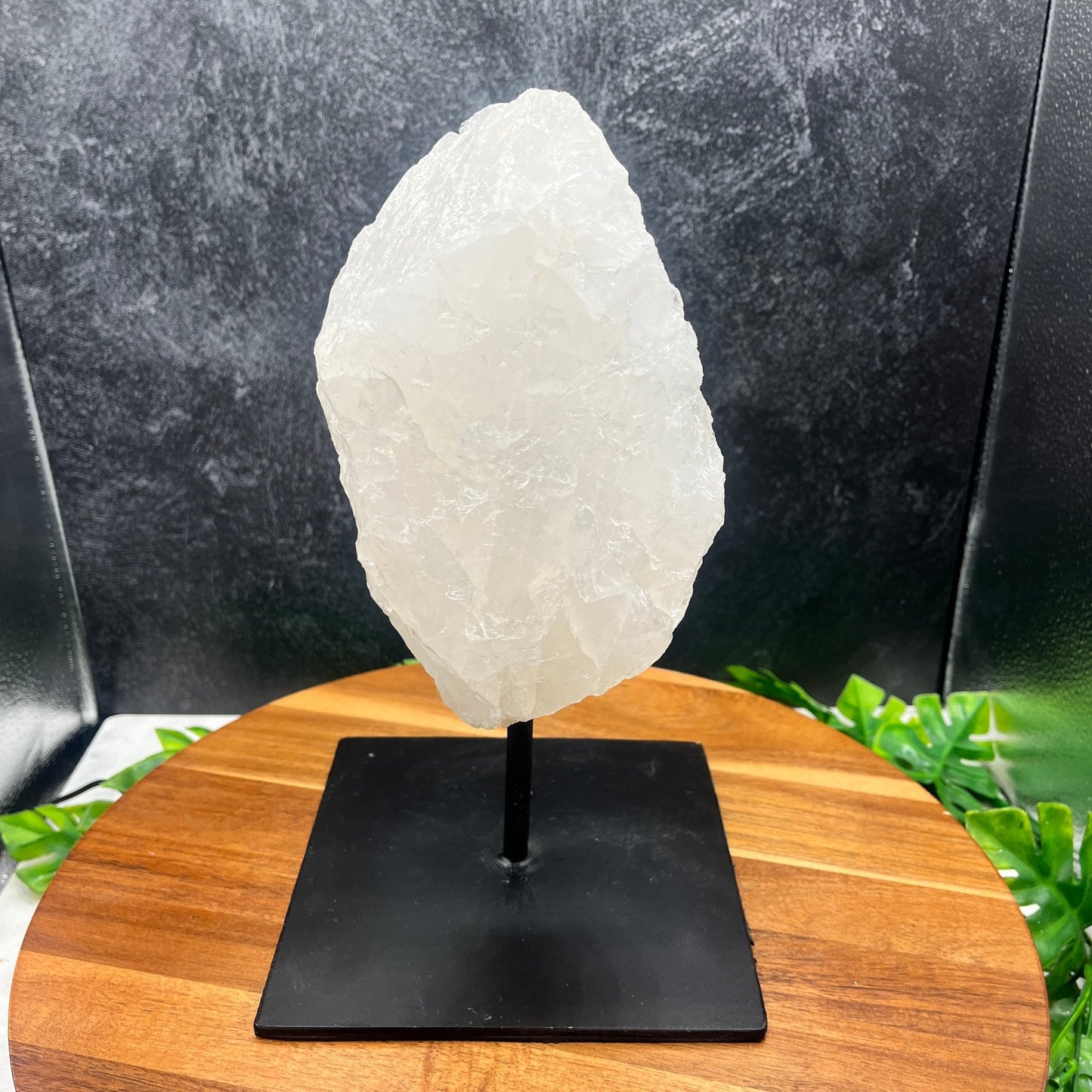 Raw Clear Quartz Chunk on Stand - Sage & Magic