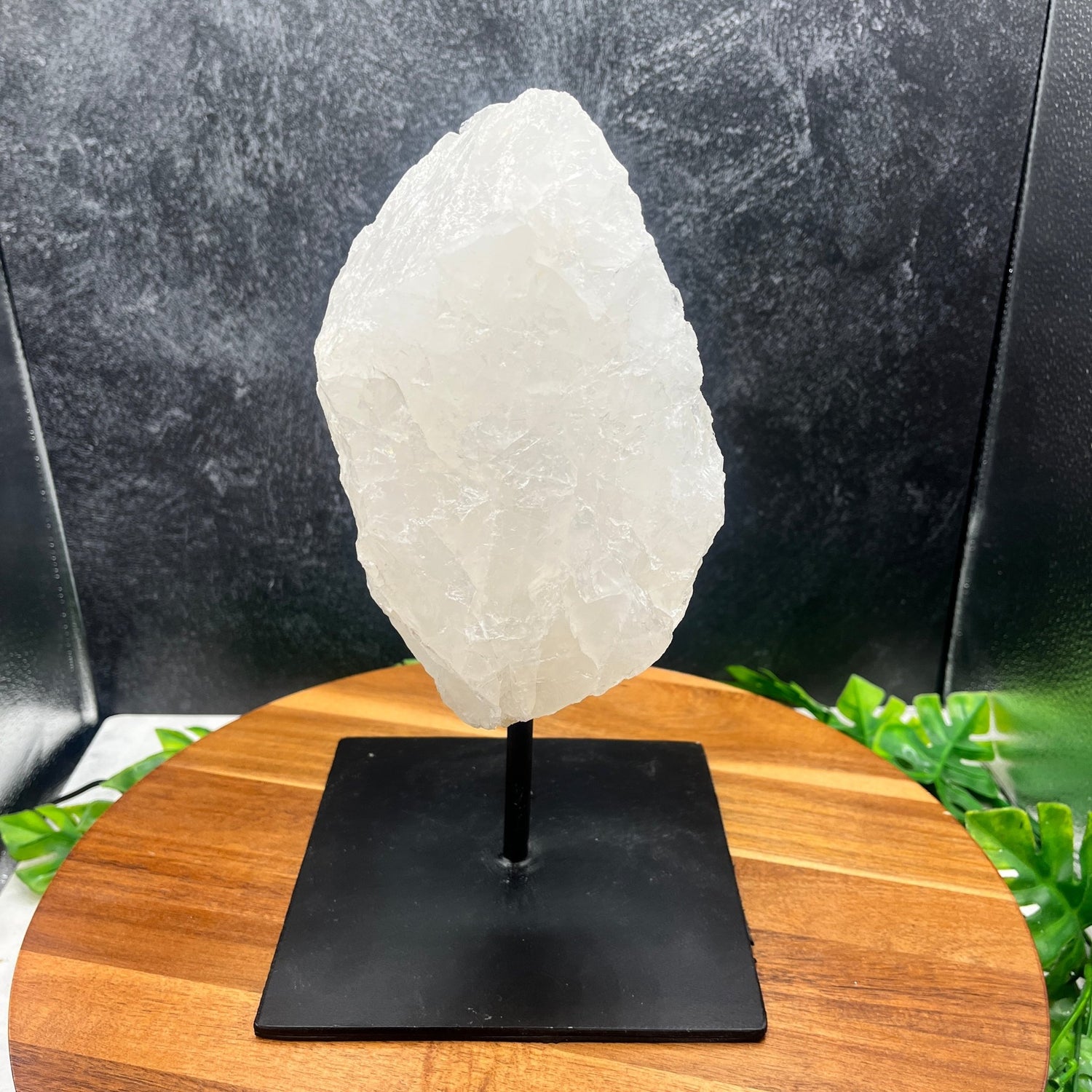 Raw Clear Quartz Chunk on Stand - Sage & Magic