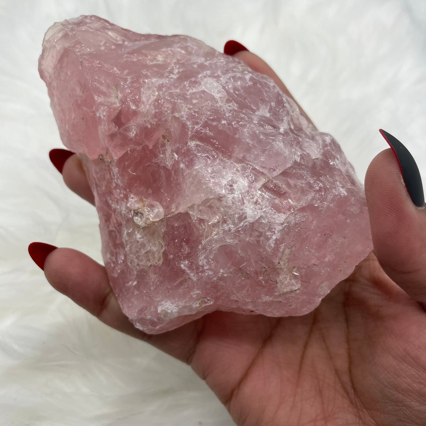 Raw Deep Pink Rose Quartz Chunk - Sage & Magic