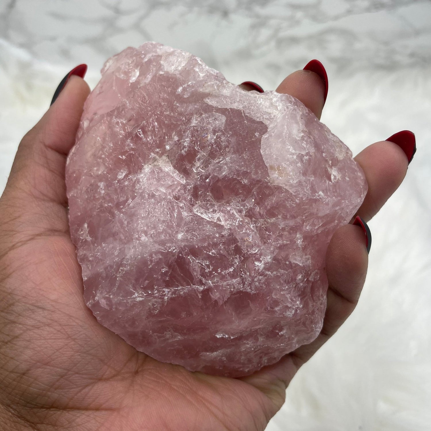 Raw Deep Pink Rose Quartz Chunk - Sage & Magic