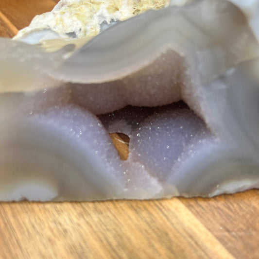 Raw Druzy Flower Agate Slab - Sage & Magic