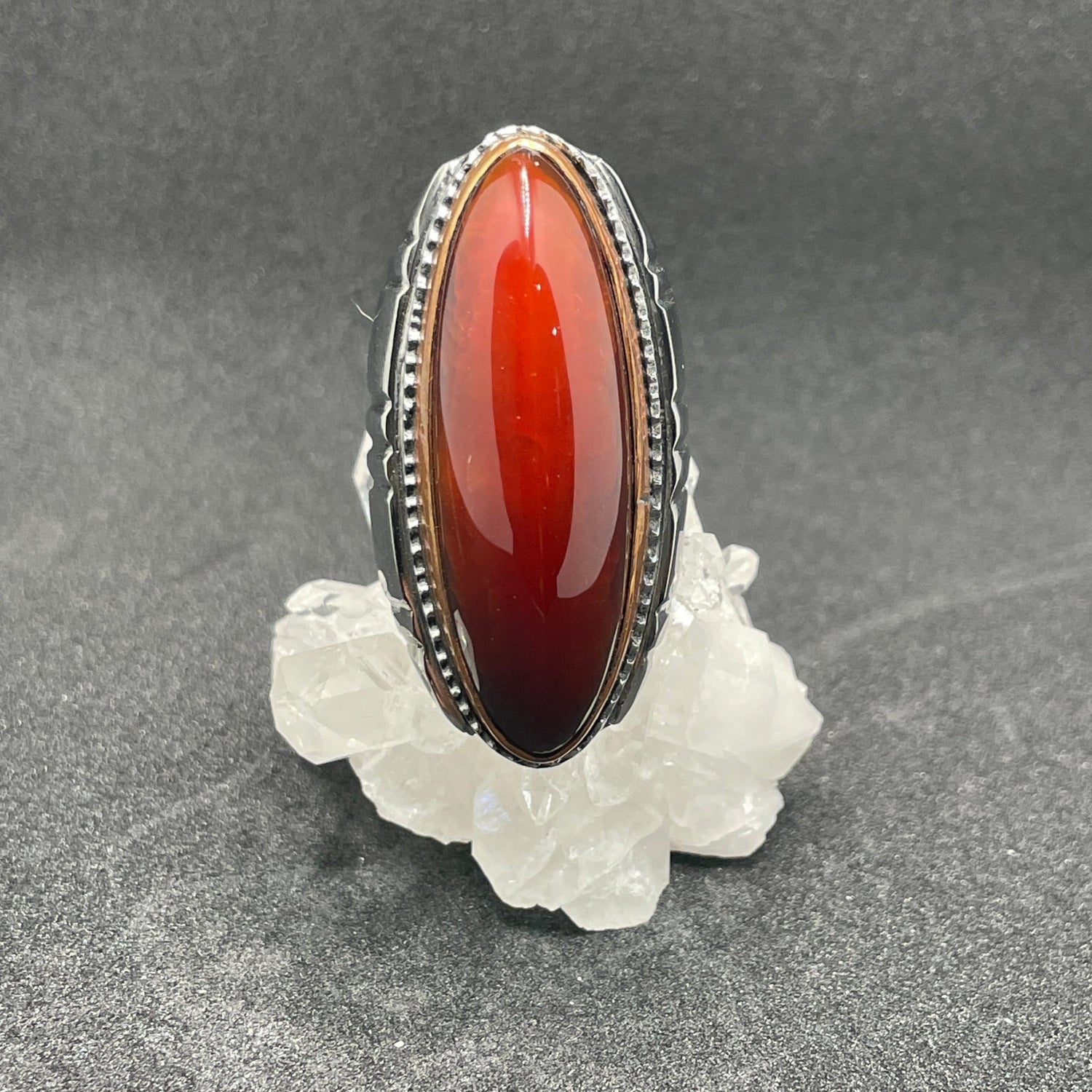 Red Agate Copper & Silver Ring (Sz 9) - Sage & Magic