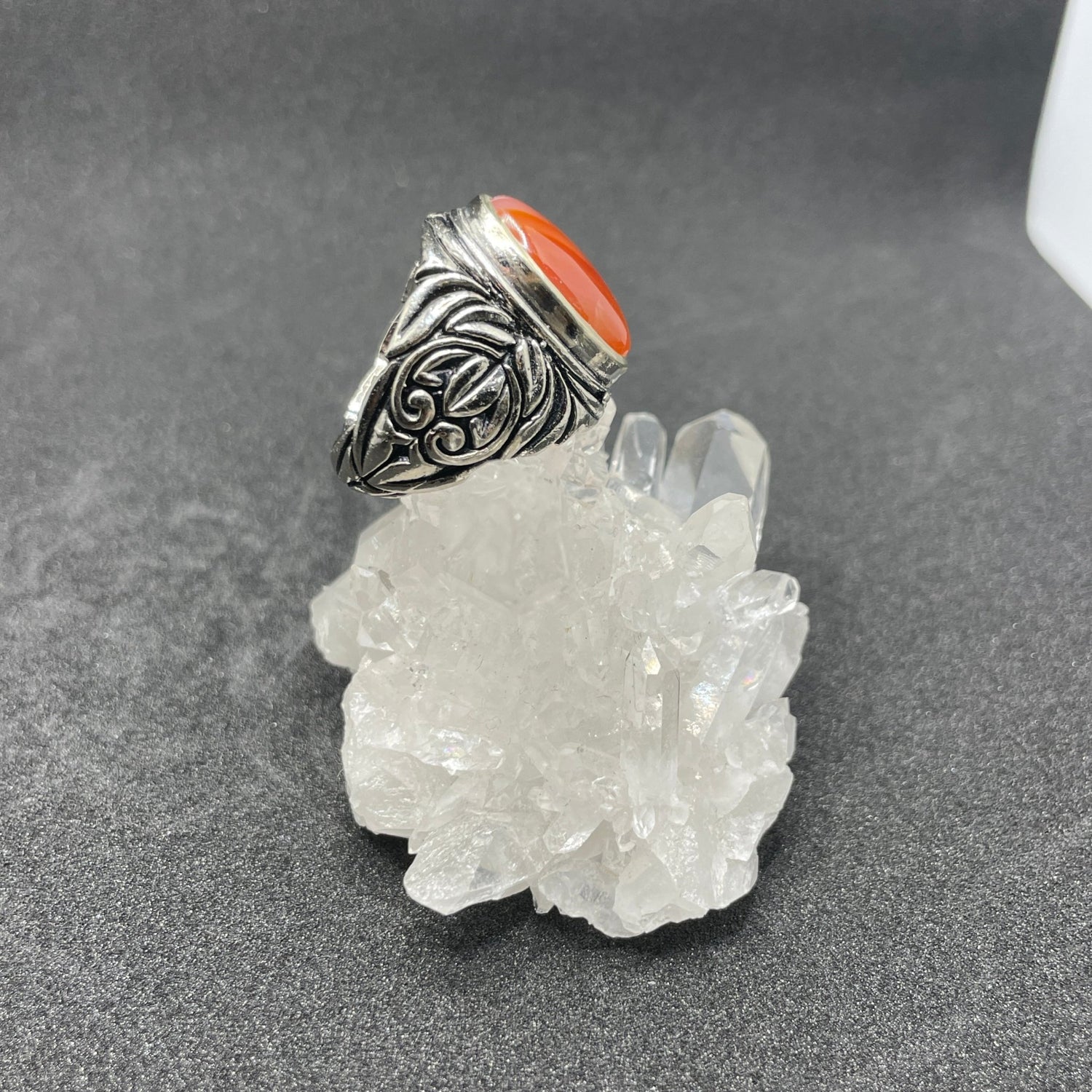 Red Banded Agate Silver Ring (Sz 7) - Sage & Magic