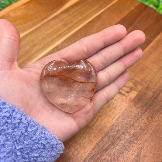 Red Hematite in Quartz Heart - Sage & Magic