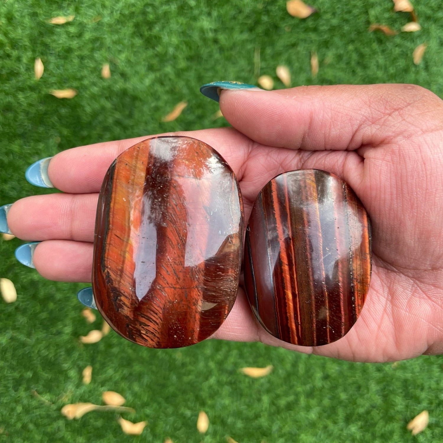 Red Tiger Eye Palm Stone - Sage & Magic