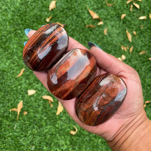 Red Tiger Eye Palm Stone - Sage & Magic