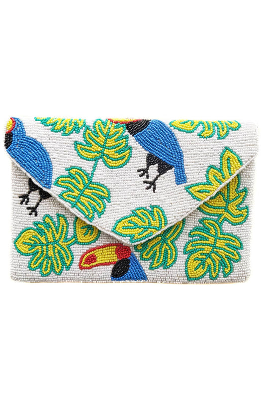 Rio Hand Embellished Clutch - Sage & Magic