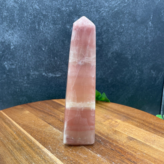 Rose Calcite Unpolished Tower - Sage & Magic