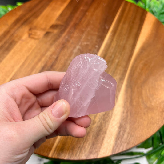 Rose Quartz Mini Fish Carving - Sage & Magic