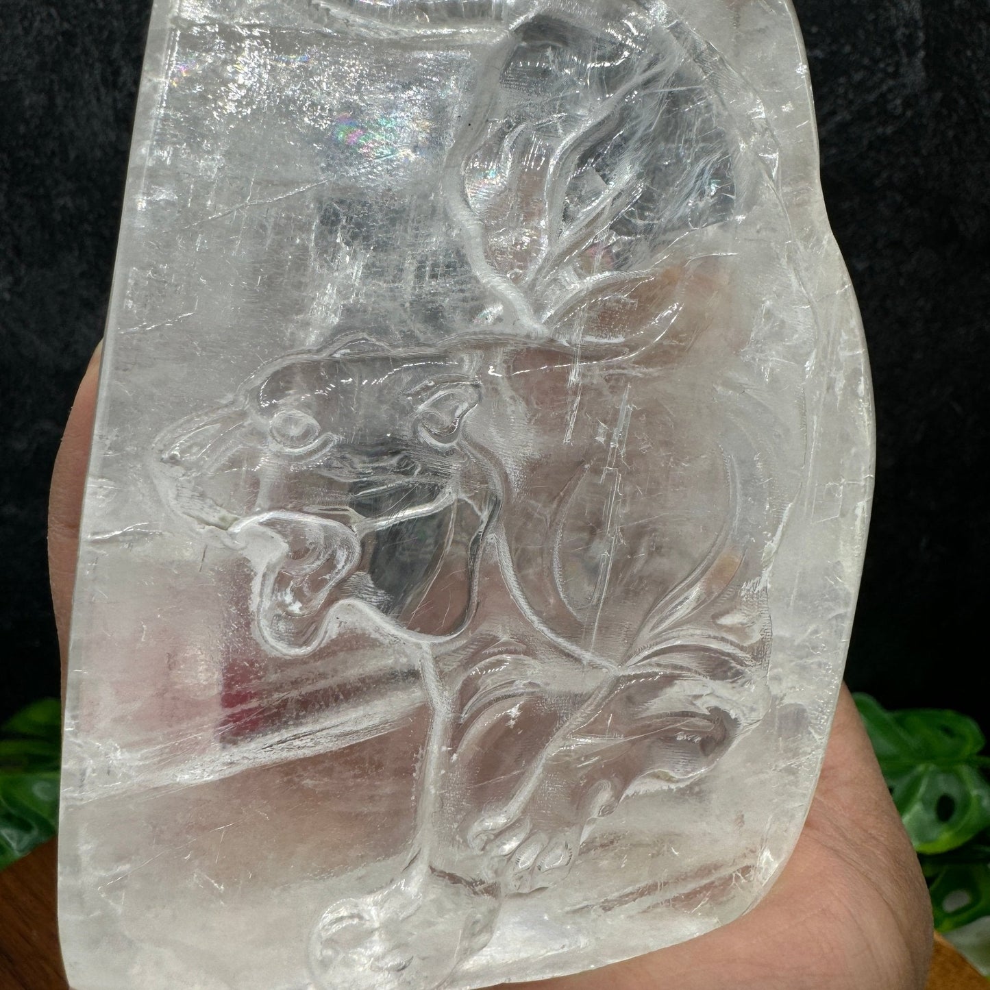 Selenite Tiger Carving - Sage & Magic