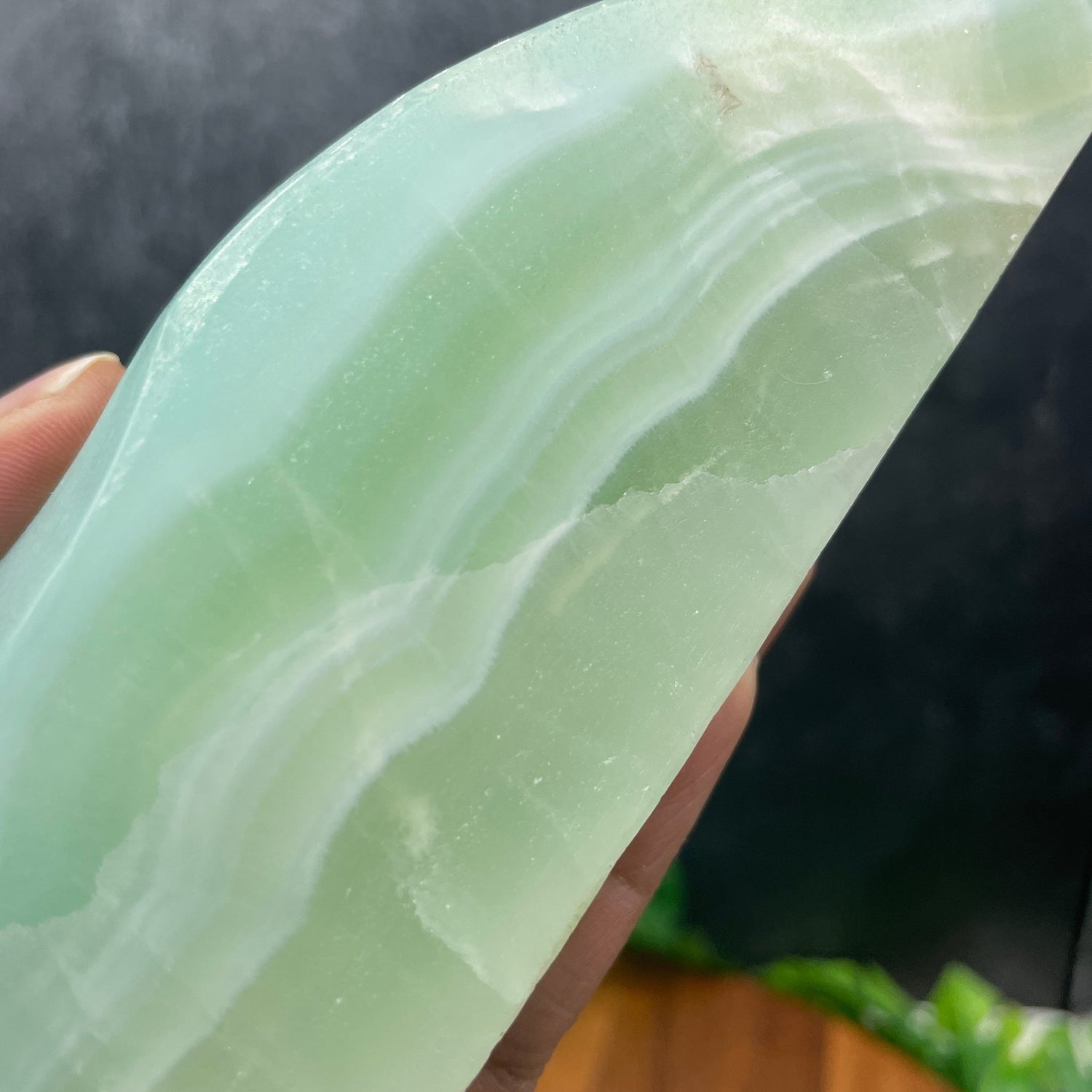 Semi - Polished Pistachio Calcite Freeform - Sage & Magic