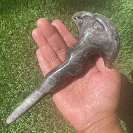 Silver Obsidian Eagle Wand - Sage & Magic