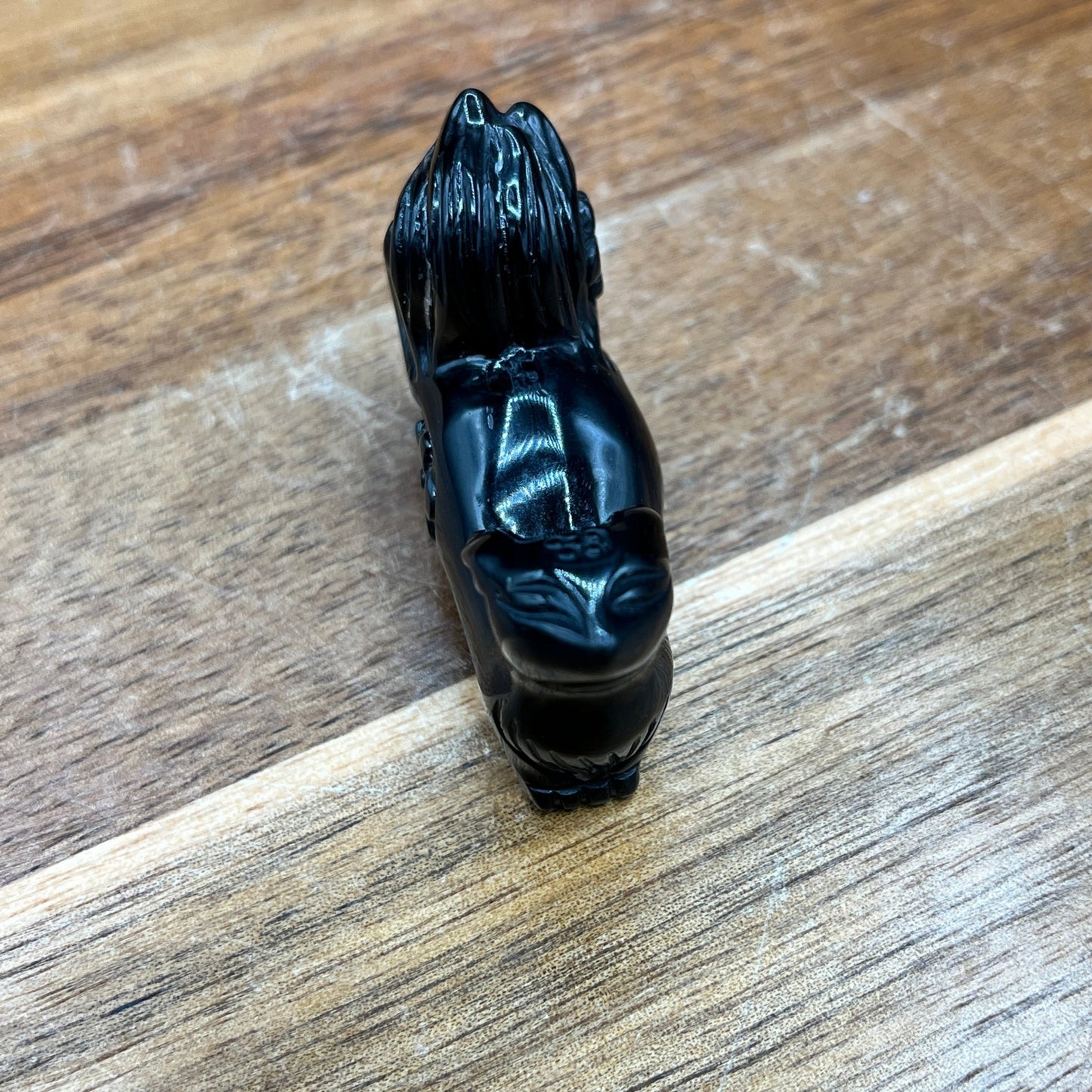 Silver Sheen Obsidian 9 Tail Fox Carving - Sage & Magic