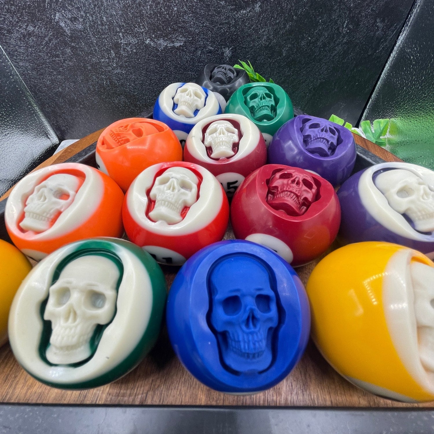 Skull Pool Ball Carving - Sage & Magic