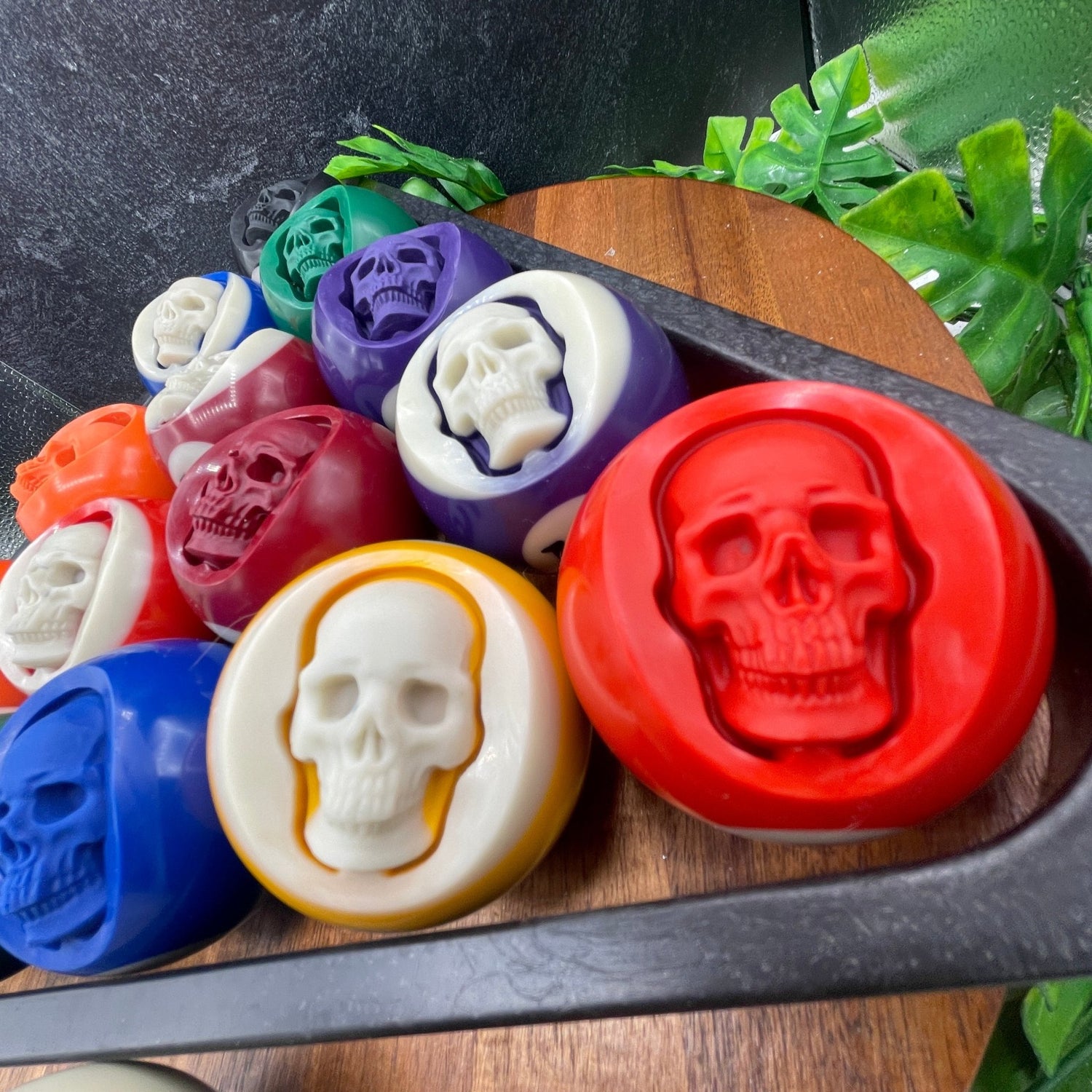 Skull Pool Ball Carving - Sage & Magic