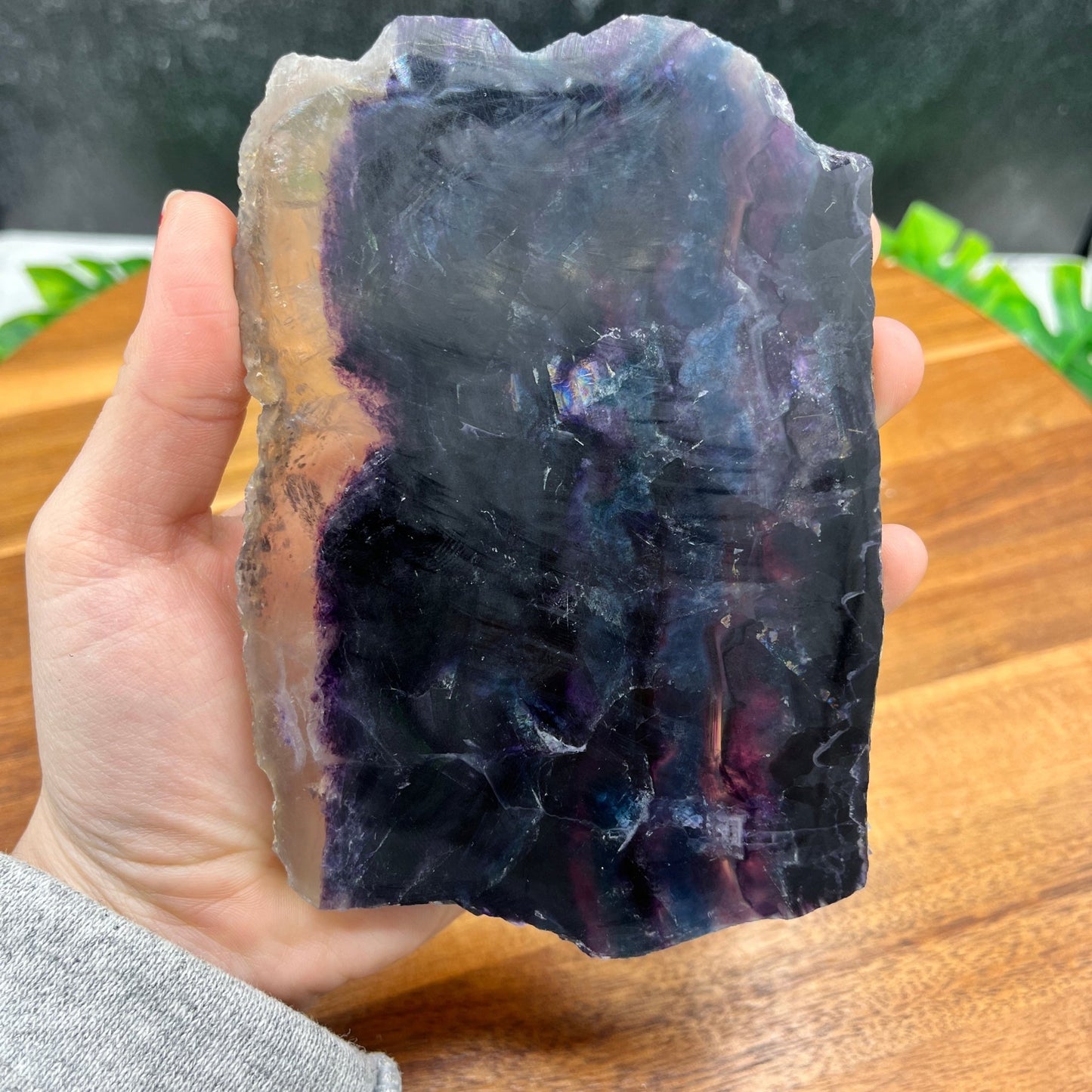 Small Rainbow Fluorite Slab - Sage & Magic