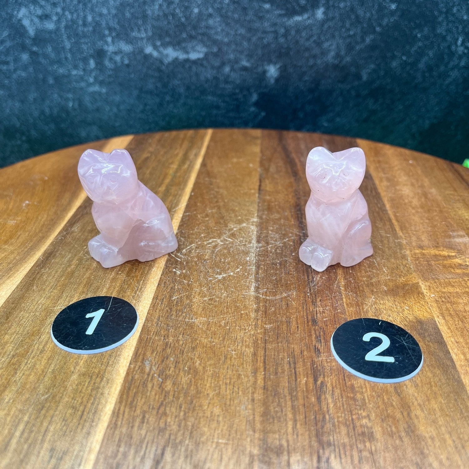 Small Rose Quartz Cat Carving - Sage & Magic