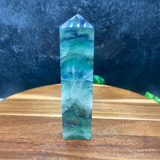 Snow Fluorite Tower - Sage & Magic