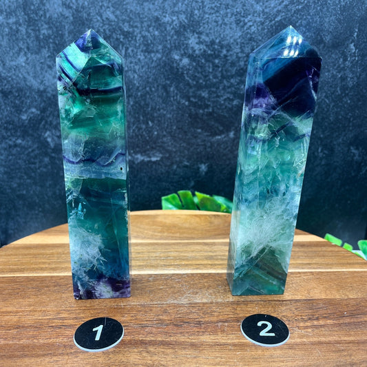 Snow Fluorite Tower - Sage & Magic