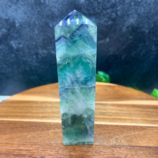 Snow Fluorite Tower - Sage & Magic