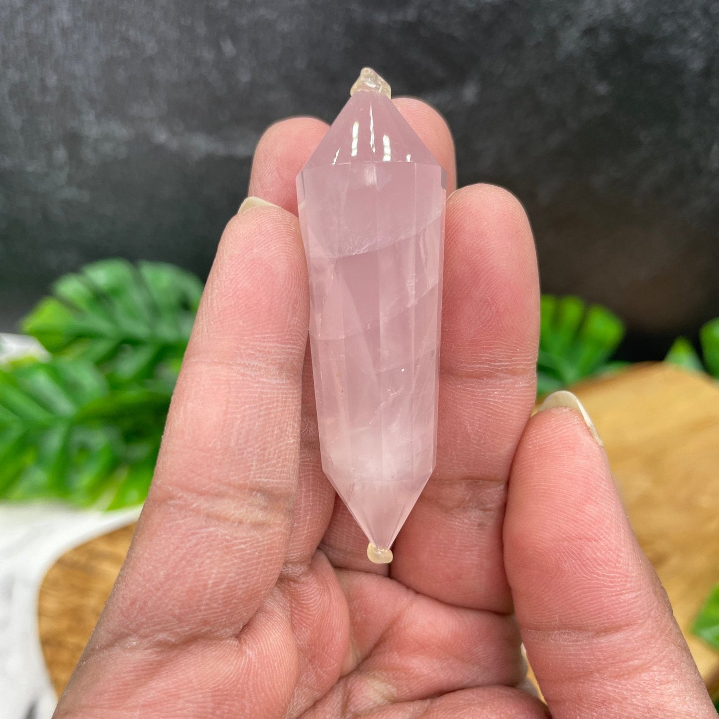 Soft Pink Rose Quartz 12 Sided Vogel - Sage & Magic