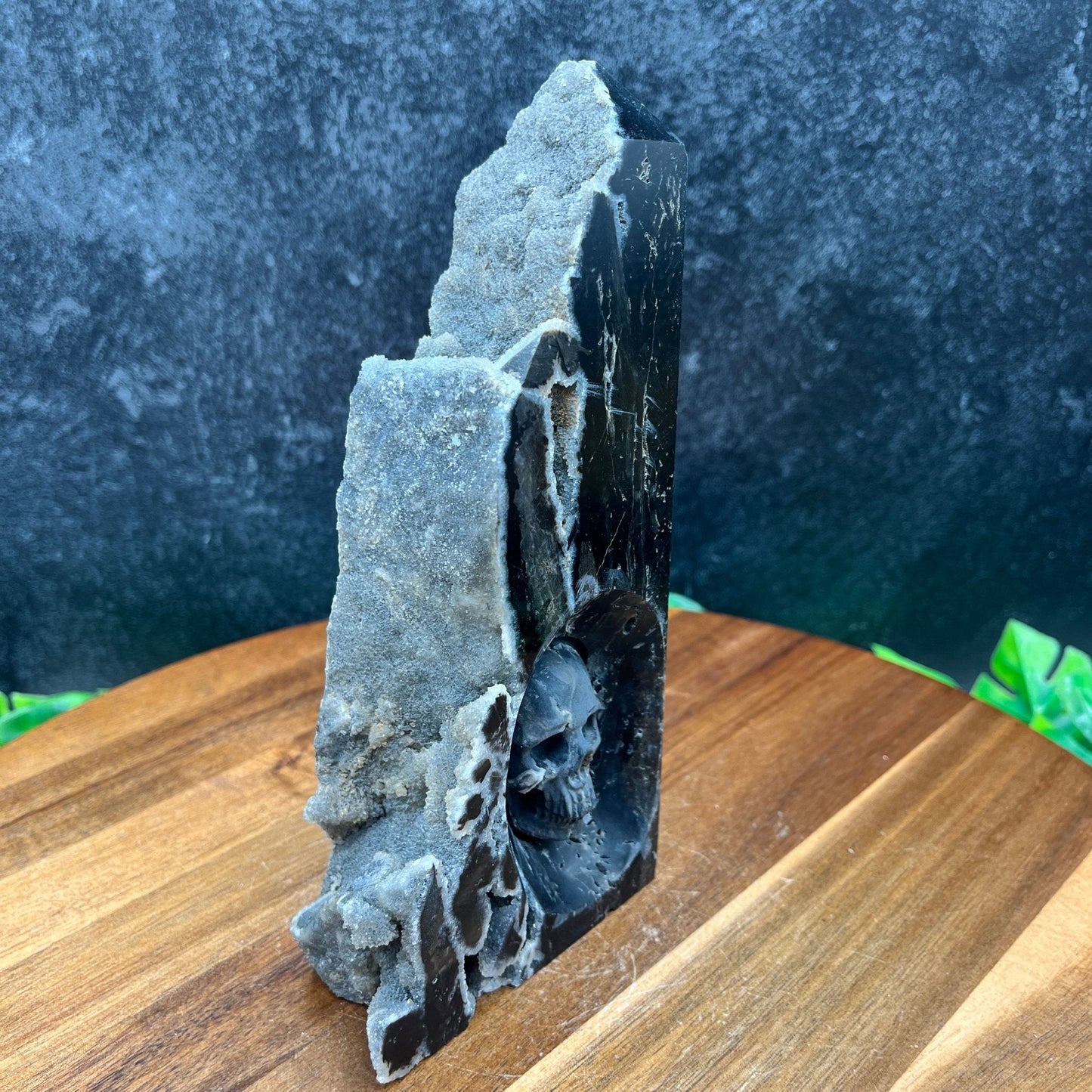 Sphalerite Black Druzy Skull Tower - Sage & Magic