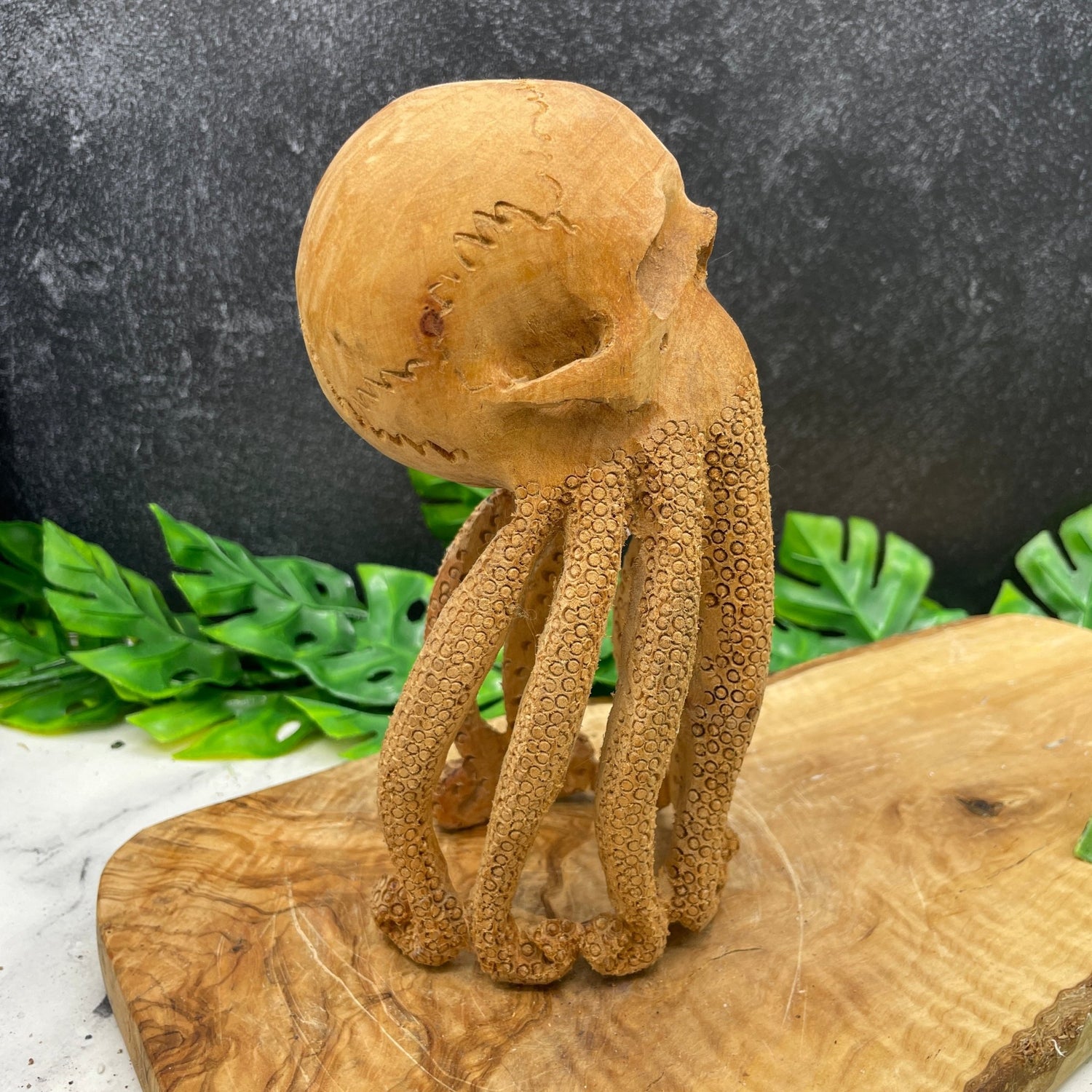 Tamarind Wood Cthulhu Skull Carving - Sage & Magic