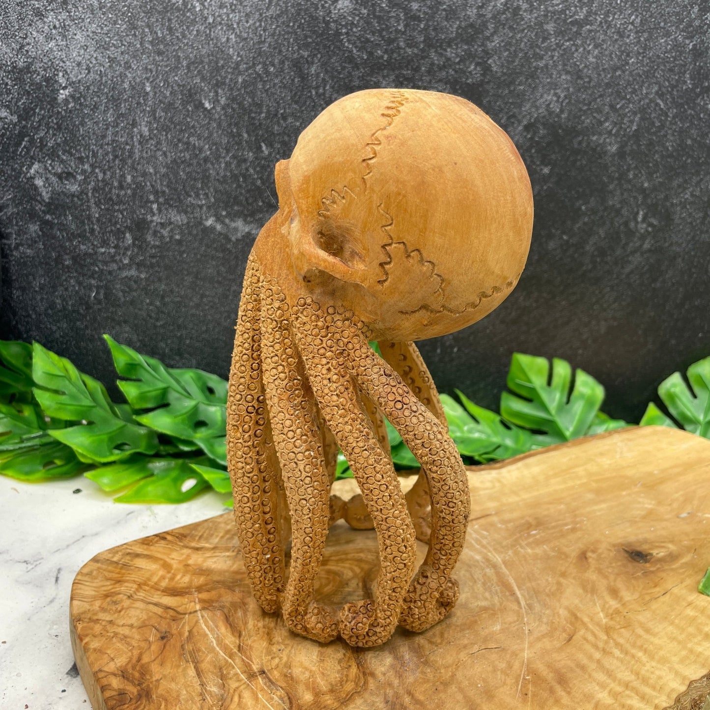 Tamarind Wood Cthulhu Skull Carving - Sage & Magic