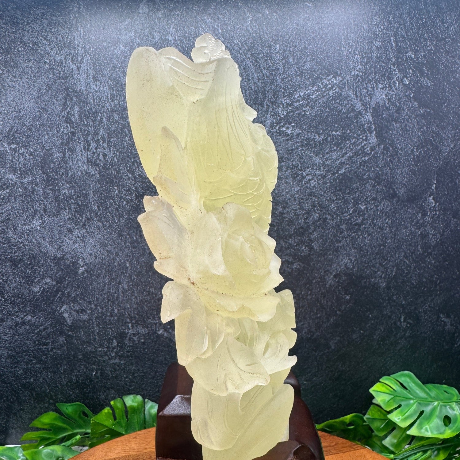 Unpolished Citrine Lucky Rooster Carving - Sage & Magic