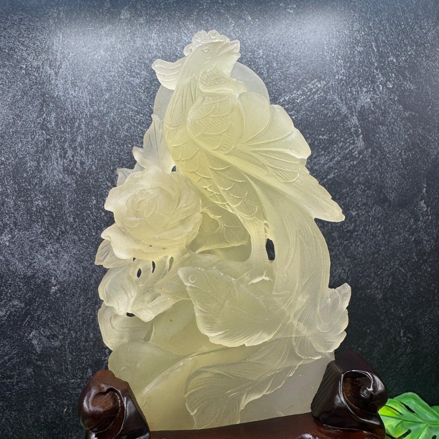 Unpolished Citrine Lucky Rooster Carving - Sage & Magic