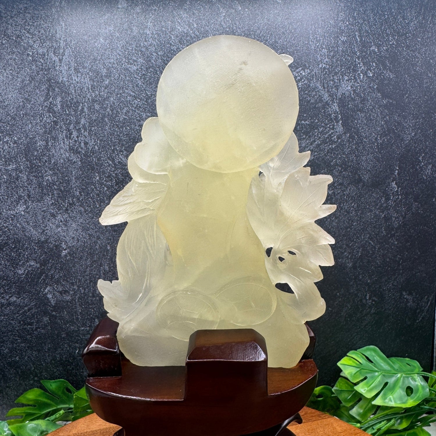 Unpolished Citrine Lucky Rooster Carving - Sage & Magic