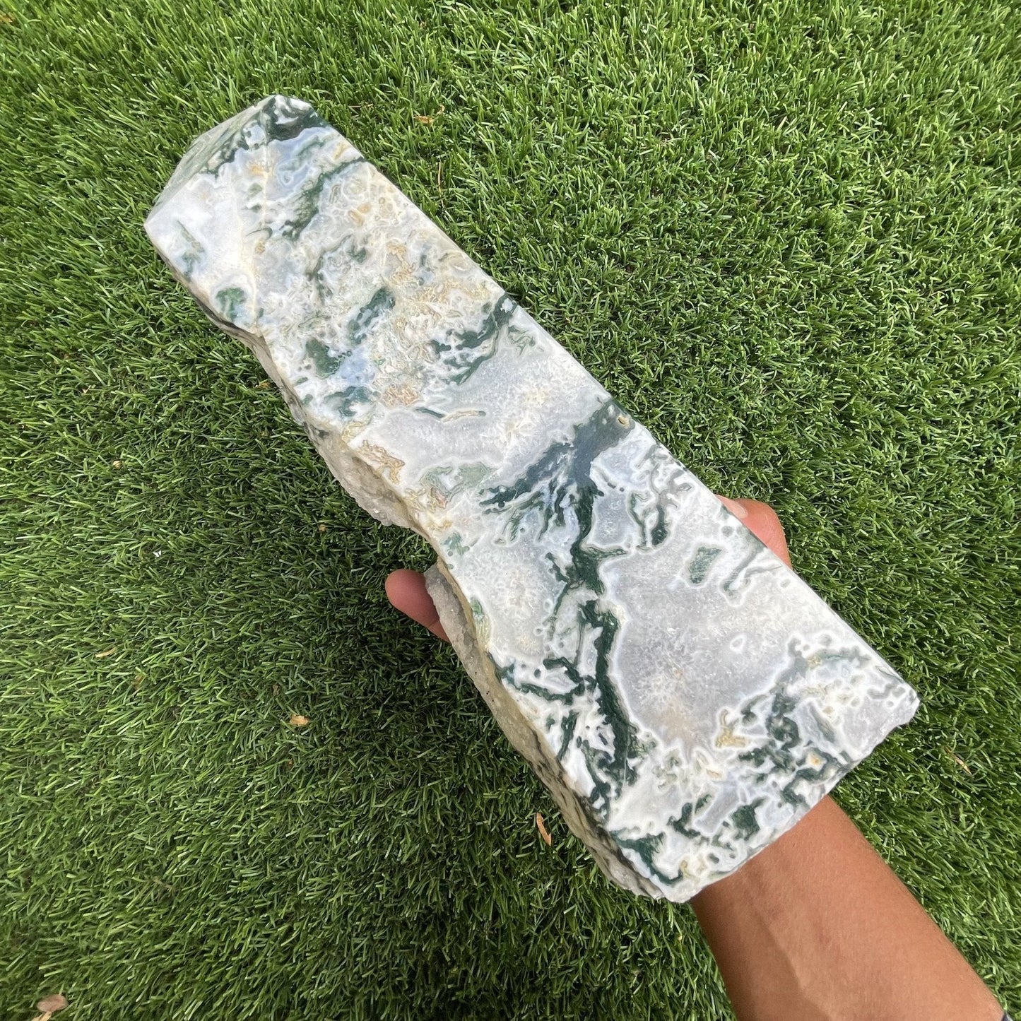 XL Moss Agate Tower - Sage & Magic