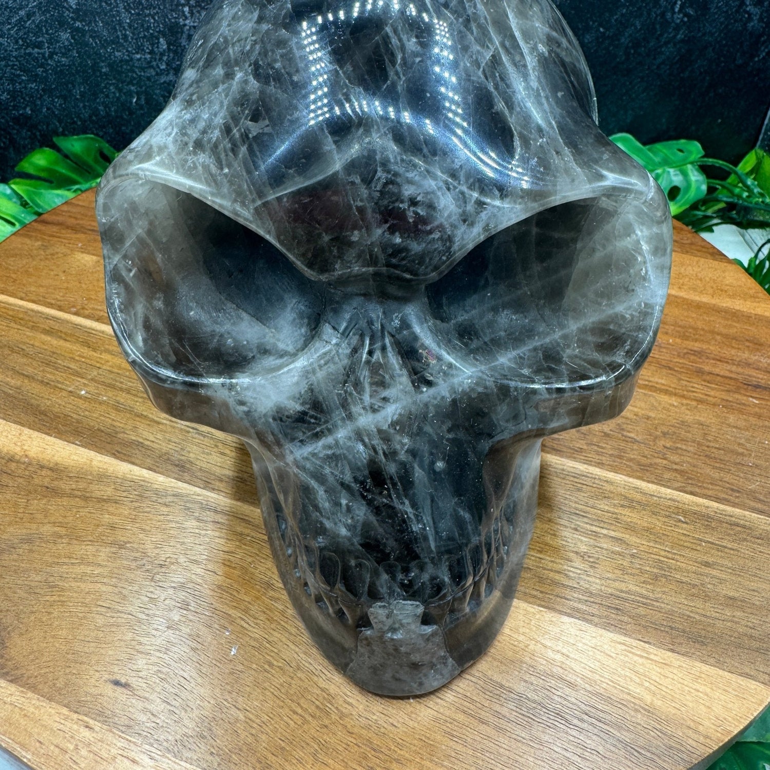 XL Smoky Quartz Mayan Alien Skull - Sage & Magic