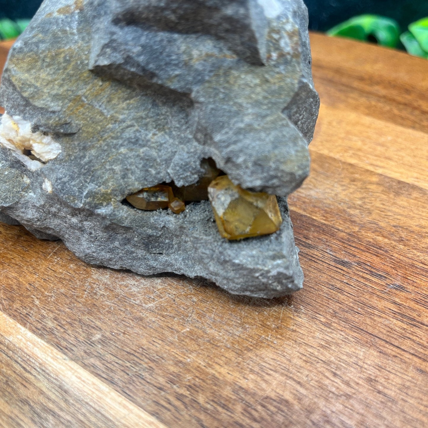 Yellow Apatite Dodecagon with Quartz Specimen - Sage & Magic