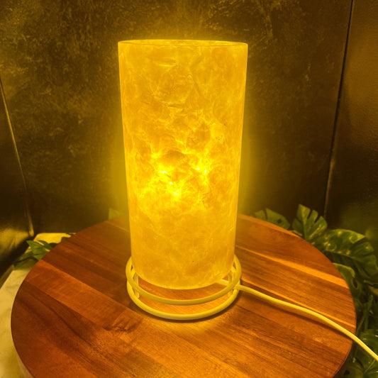 Yellow Mother of Pearl Shell Acrylic Lamp - Sage & Magic