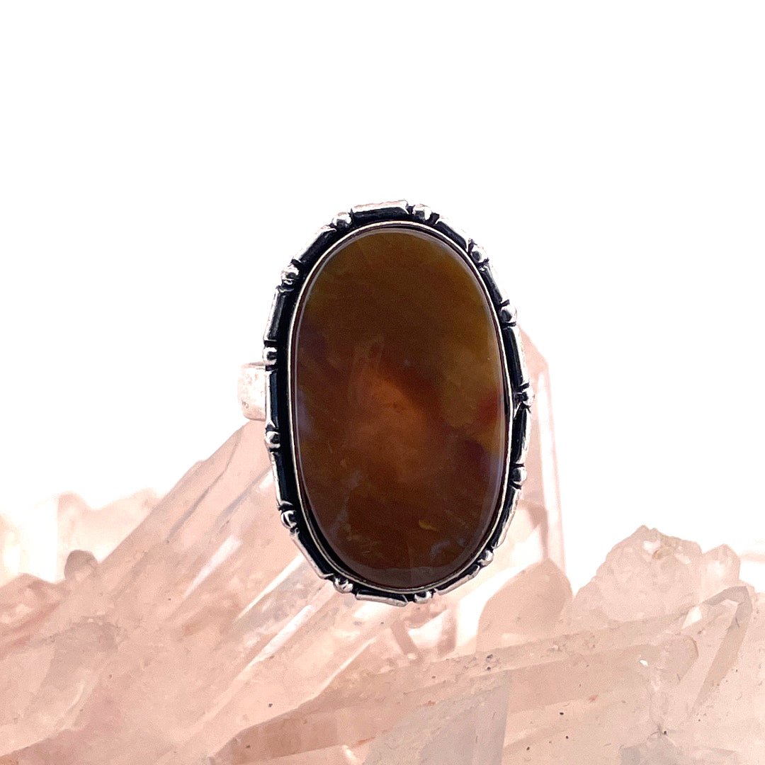 Yellow Ocean Jasper S925 Vintage Ring - Sage & Magic