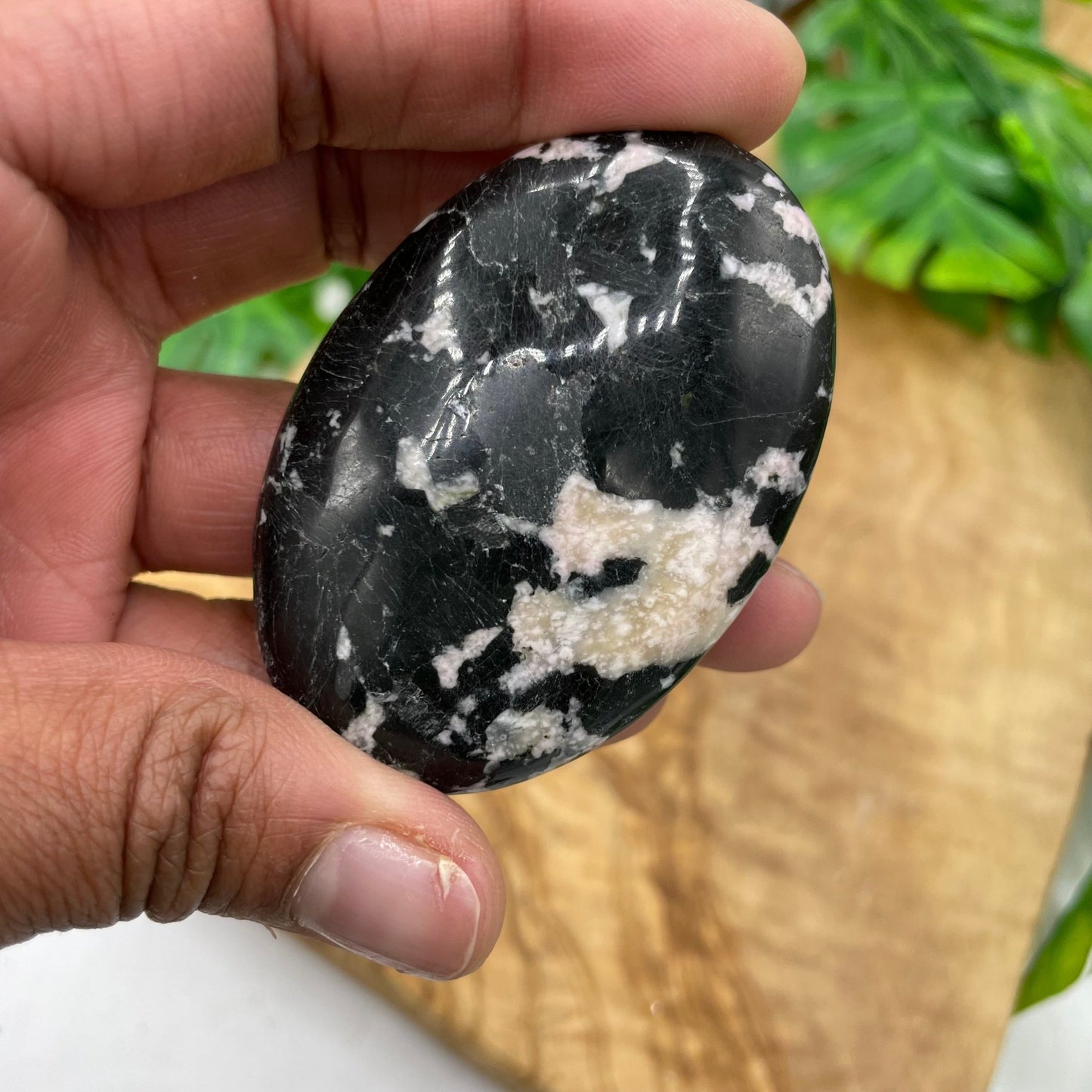 Zebra Jasper Palm Stone - Sage & Magic