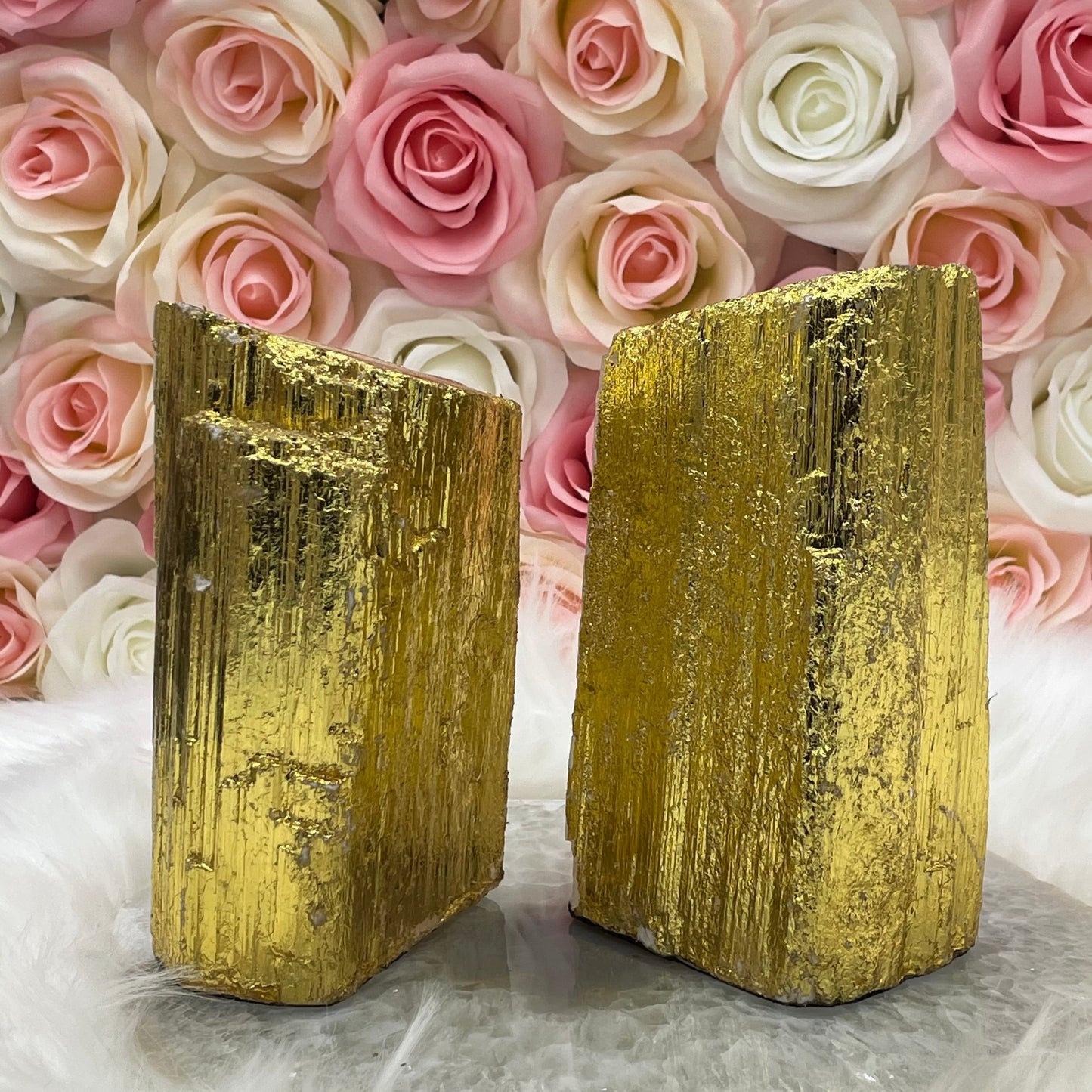 Foiled Crystal Bookends