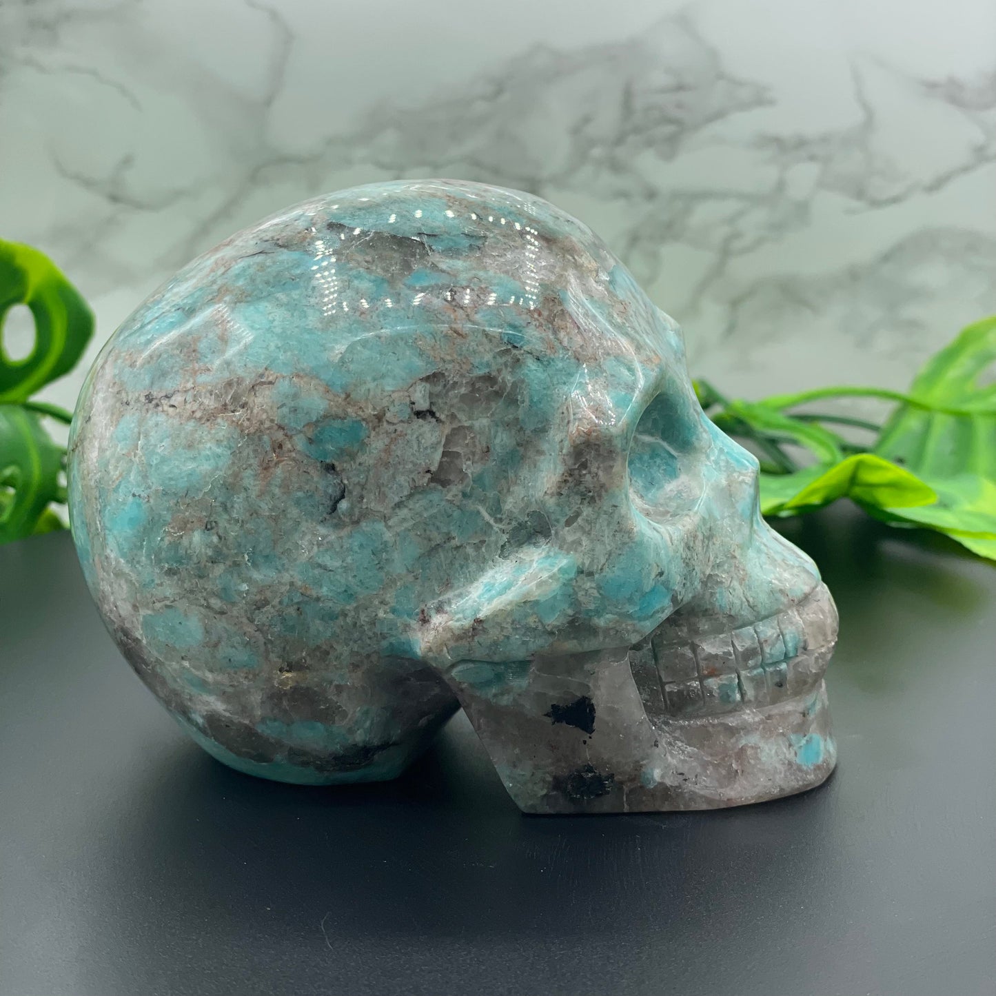 Amazonite Skull