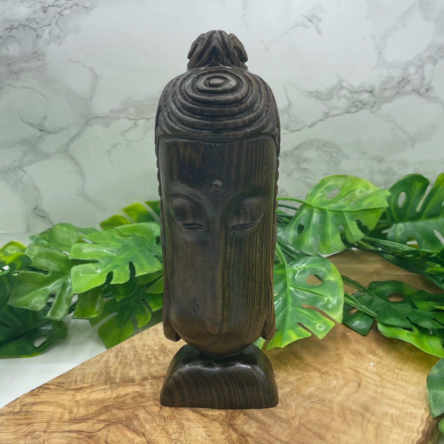 Sandalwood Buddha Head Decor