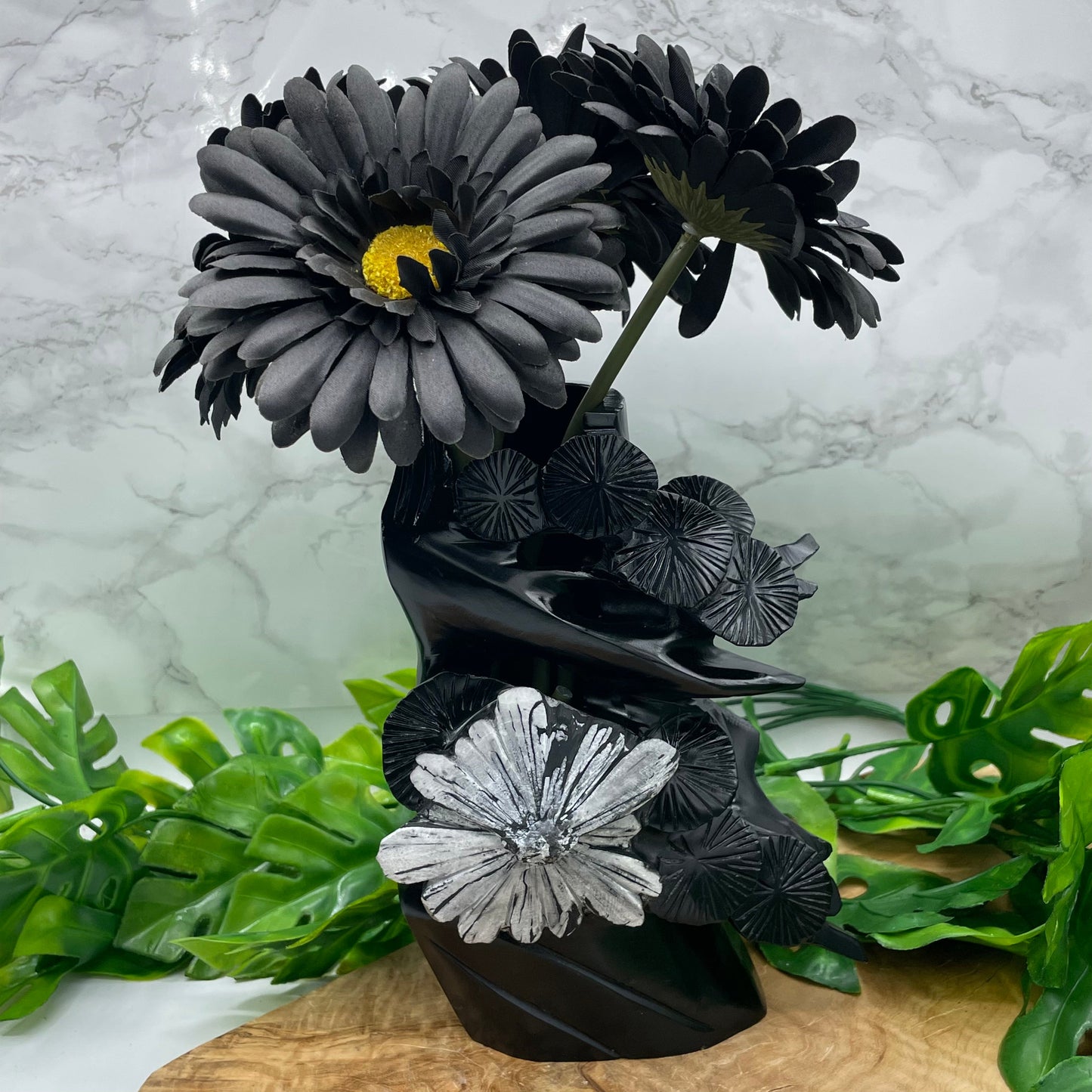 Chrysanthemum Stone Vase