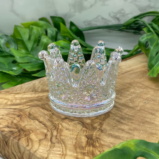 Aura Glass Crown Sphere Holder
